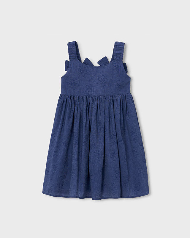 Mayoral Girls Flowers Jacquard Dress_ 3925