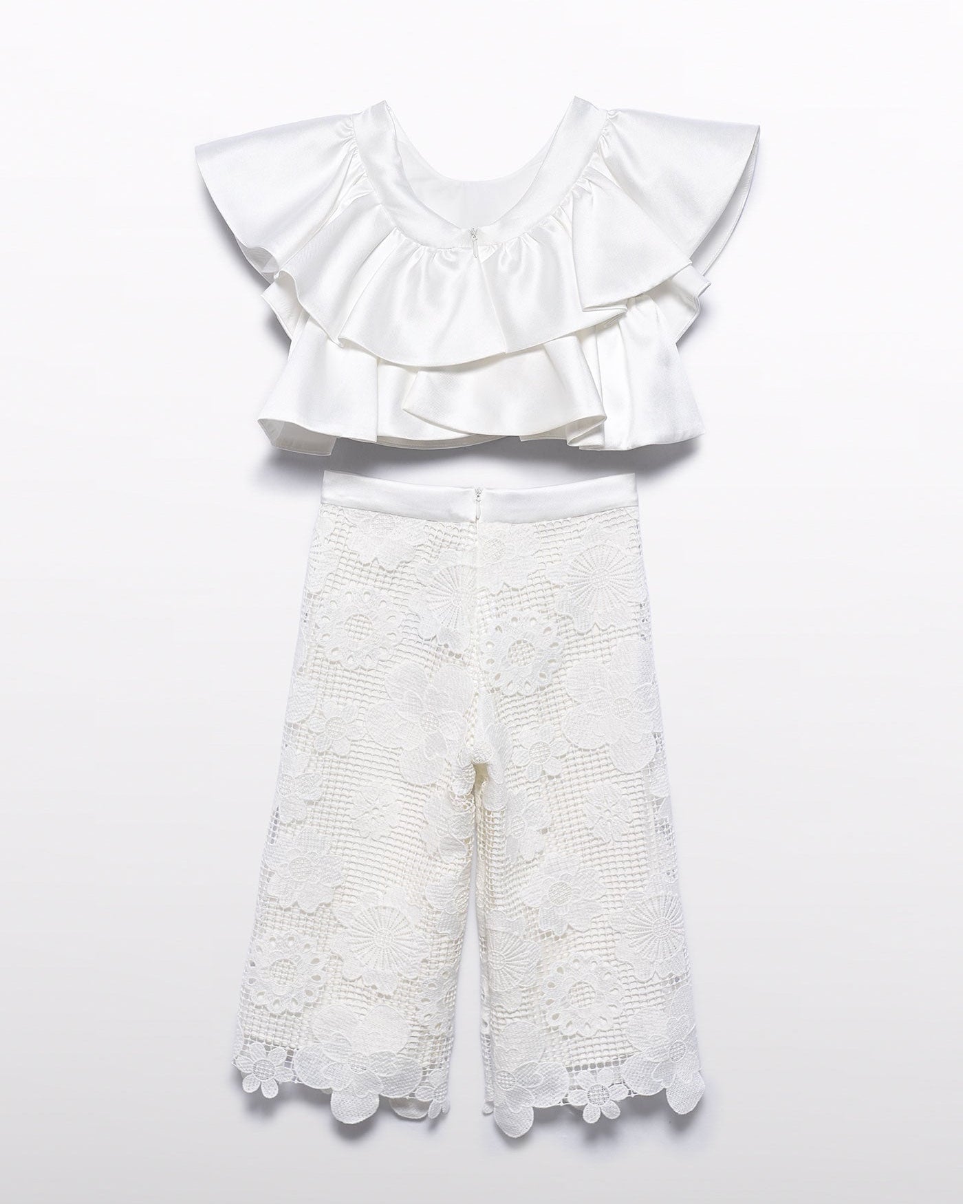 Abel & Lula Girls Lace Culotte Pants Set_ 5212