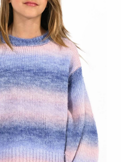 Mini Molly Blue/Pink Sunset Sweater _MMN121BN23-2405