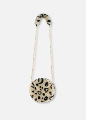 Girls Printed Faux Fur Shoulder Bag