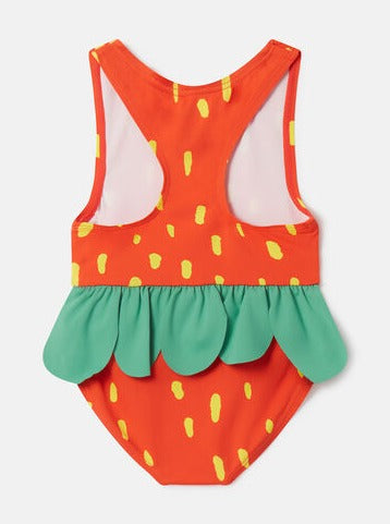 Stella McCartney Baby Red Strawberry Spots Swimsuit W/ Frill Details _TUC009-Z1773-421GL