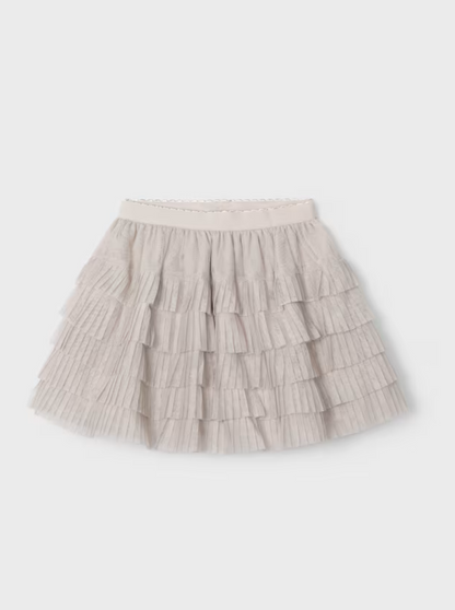 Girls Tiered & Pleated Tulle Skirt