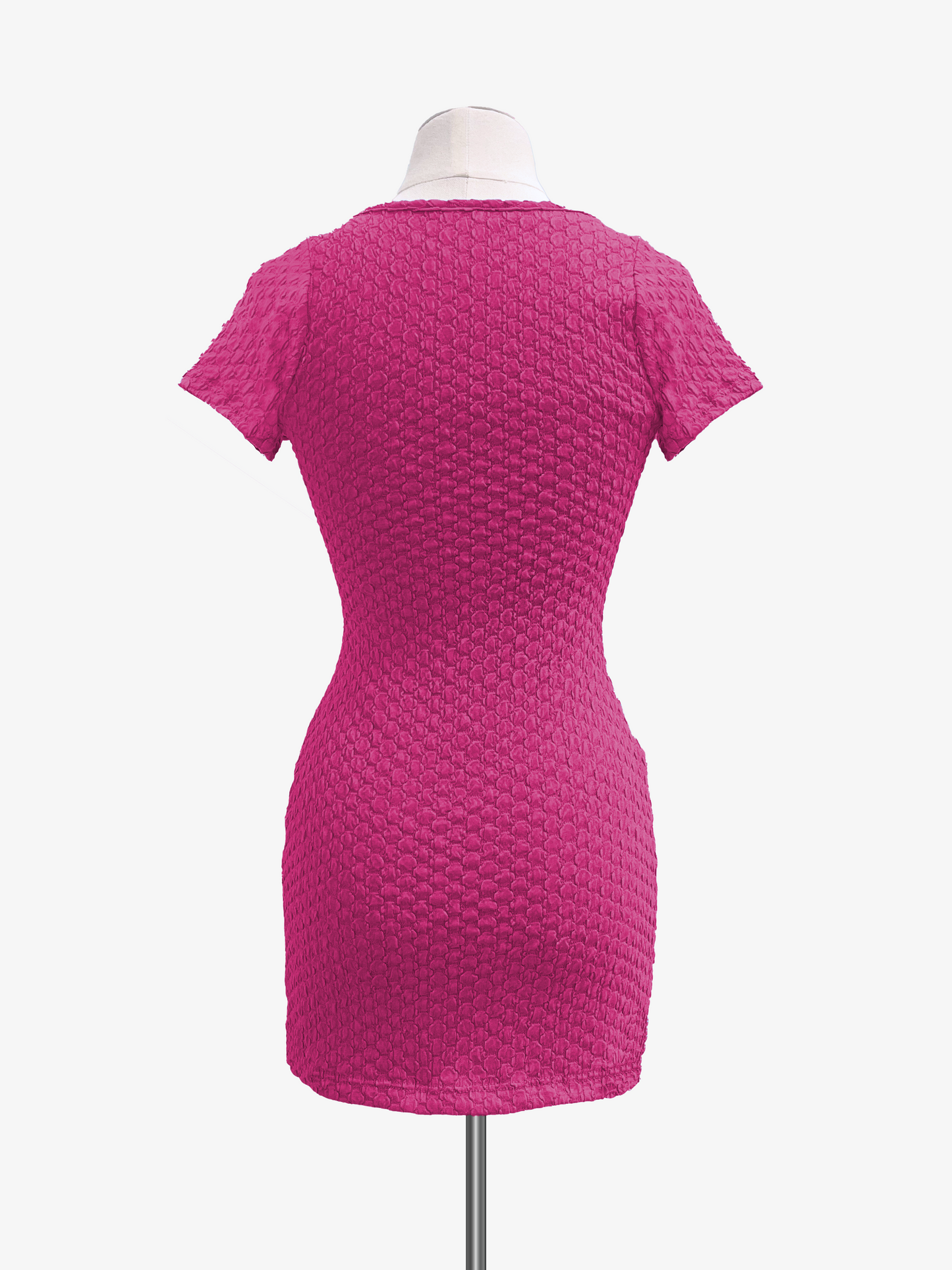 Cheryl Kids Pink Textured Fitted Dress