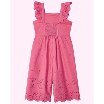 Mayoral Mini Sleeveless Eyelet Lace Jumpsuit _Pink 3845-30