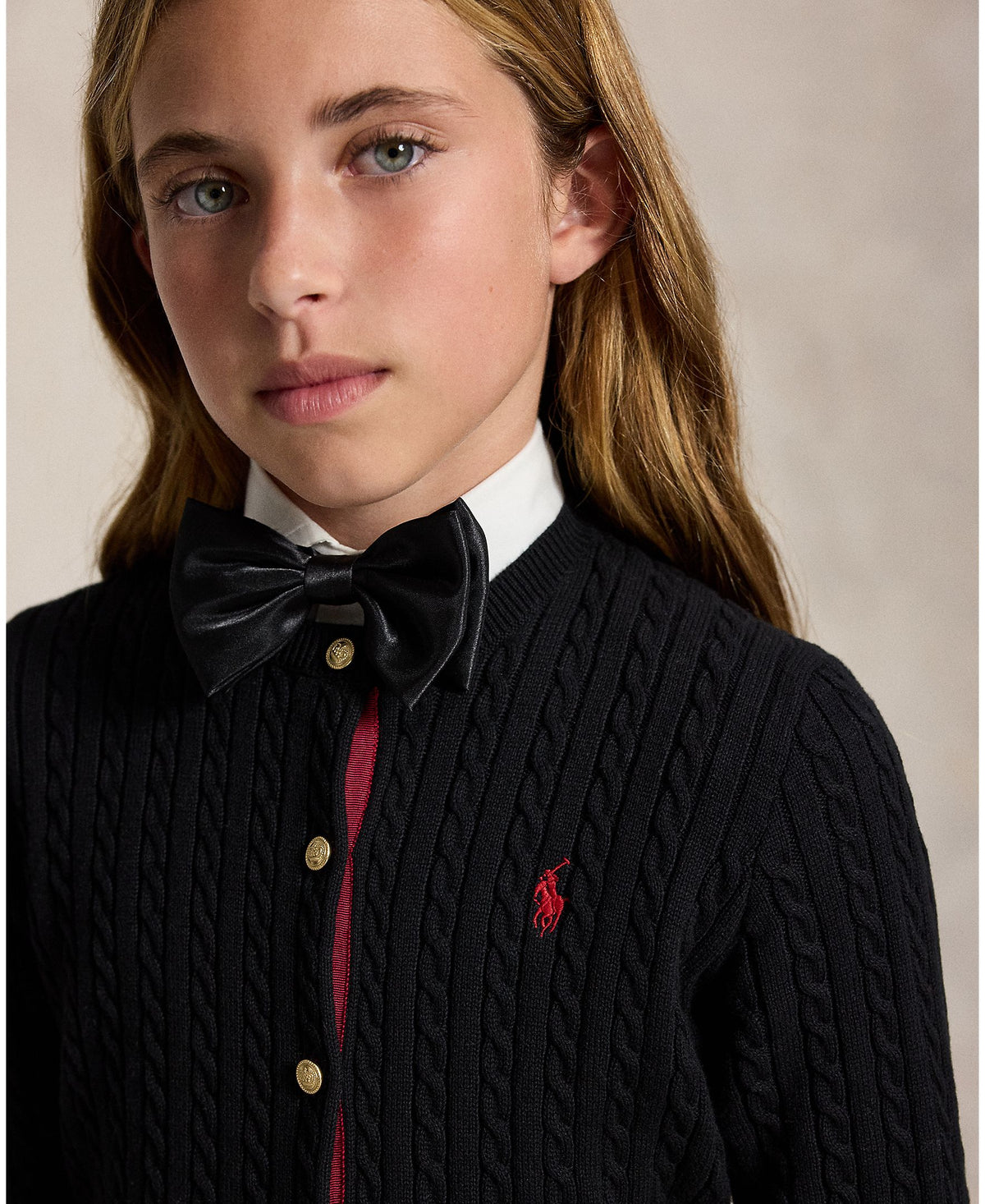 Ralph Lauren Girls Polo Cotton Cardigan & Skirt Set