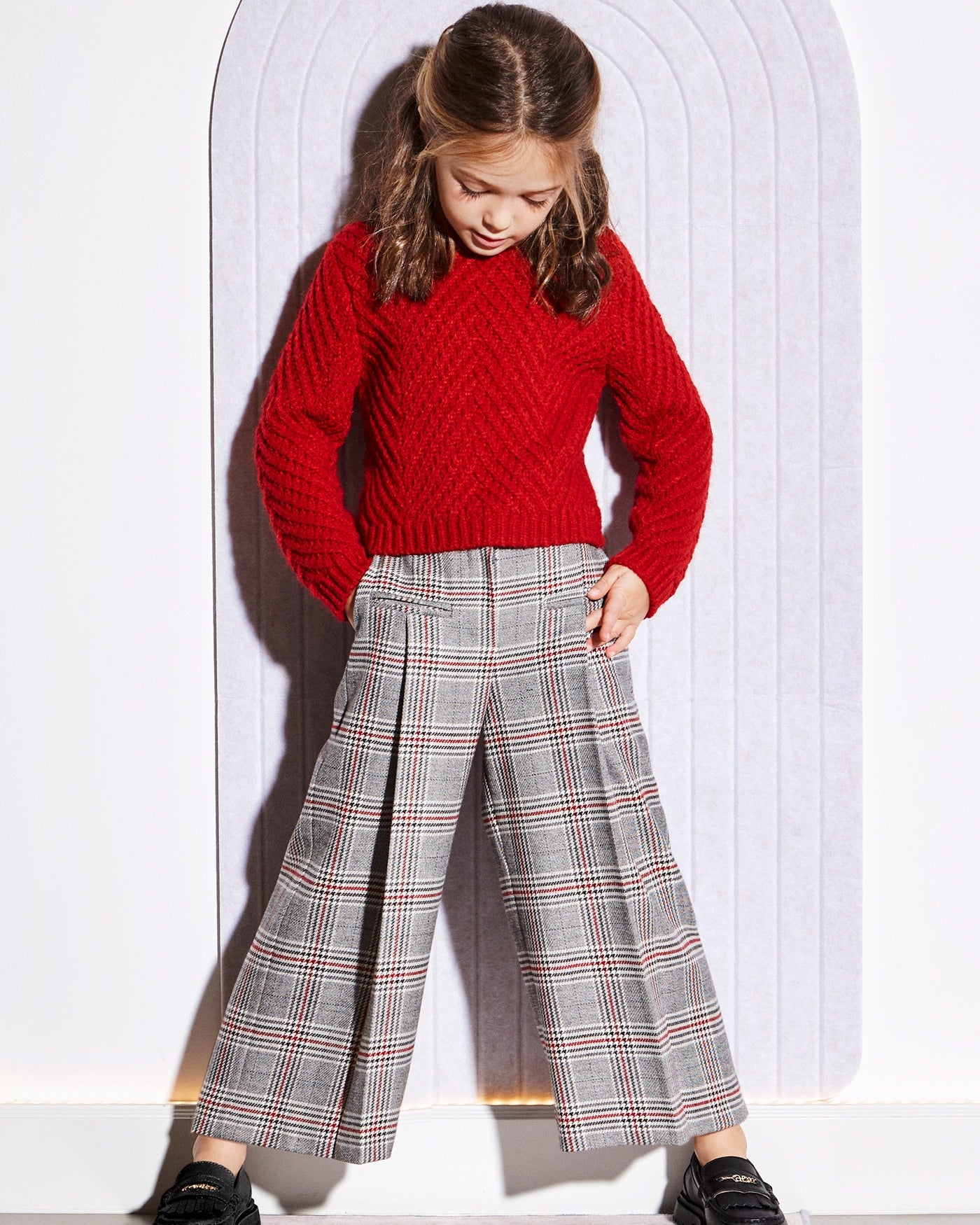 Abel & Lula Girls Checked Culotte Pants