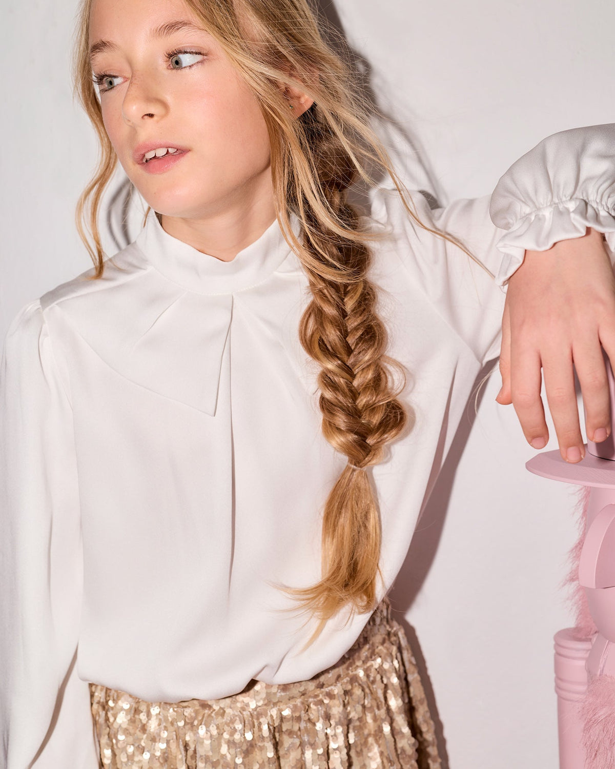 Abel & Lula Girls Combined Sequin Dress