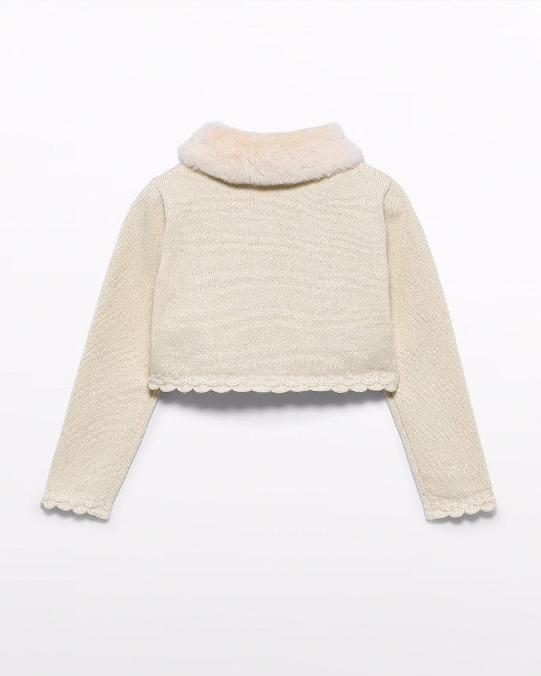 Abel & Lula Girls Fur Knit Cardigan
