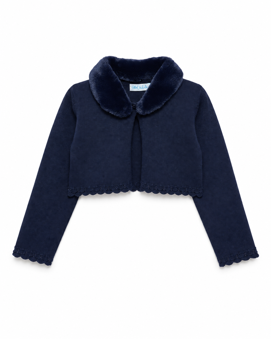 Abel & Lula Girls Fur Knit Cardigan