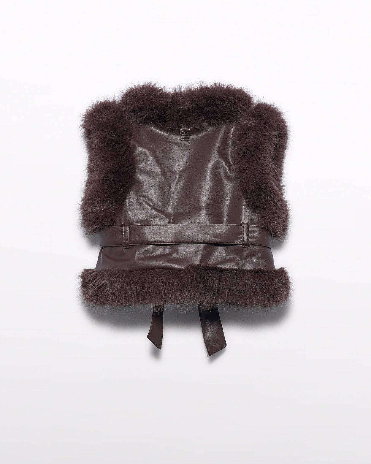 Abel & Lula Girls Quilted Faux Furry Vest
