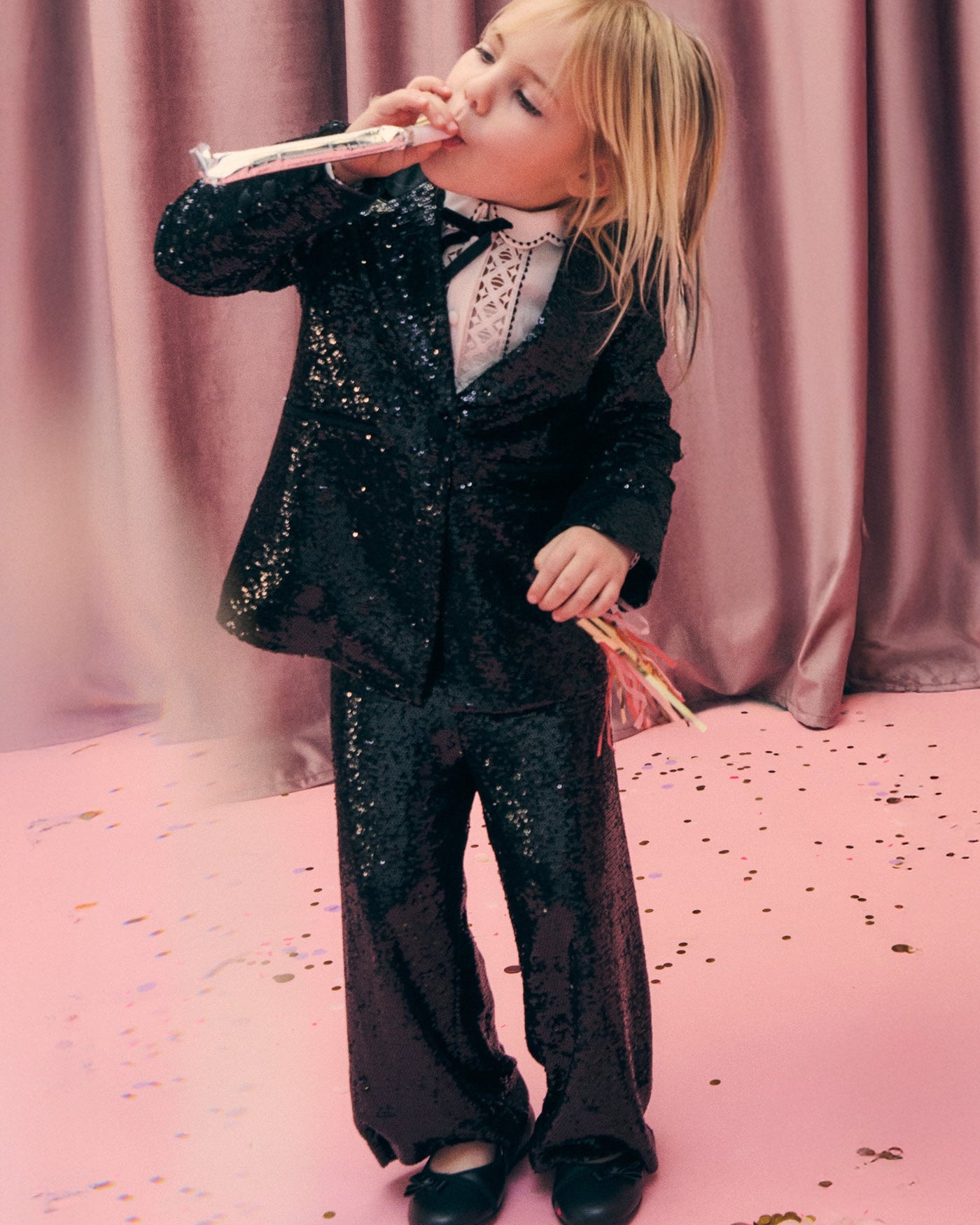Abel & Lula Girls Sequin Suit