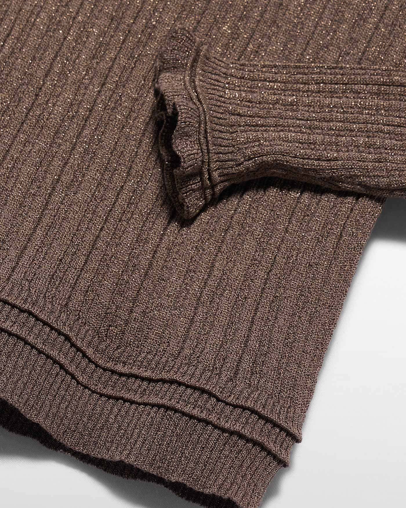 Abel & Lula Girls Shimmer Mock Neck Sweater