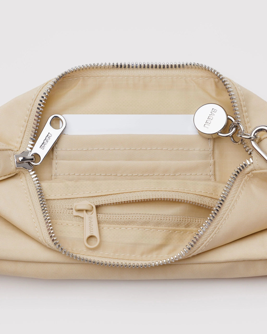 Baggu Beige Nylon Pochette Bag