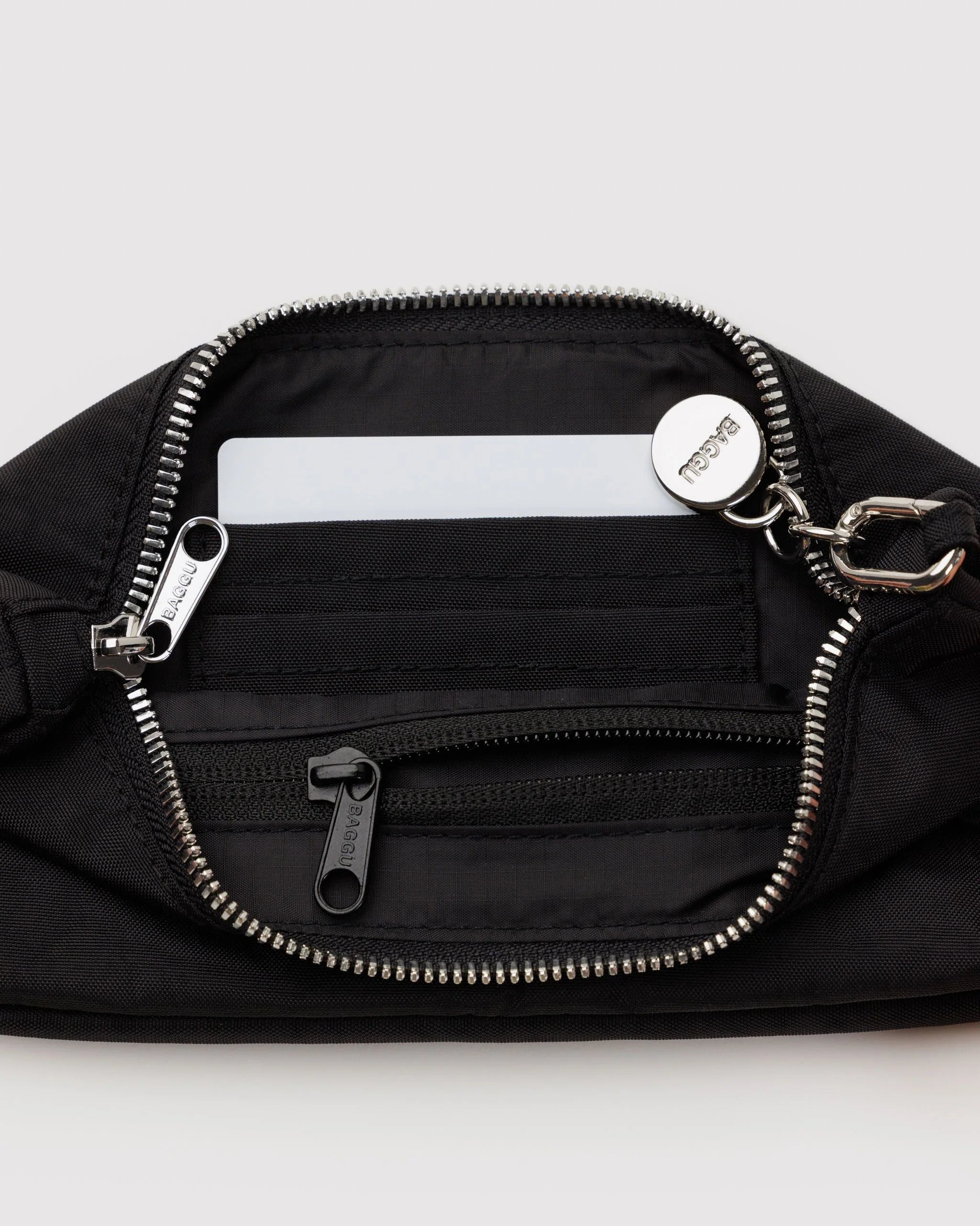Baggu Black Nylon Pochette Bag