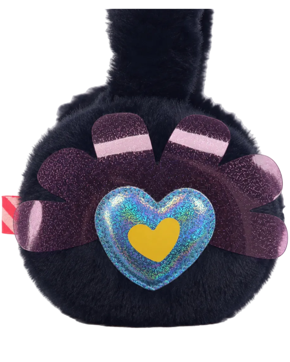 Billie Blush Girls Haux Fur Heart Earmuffs