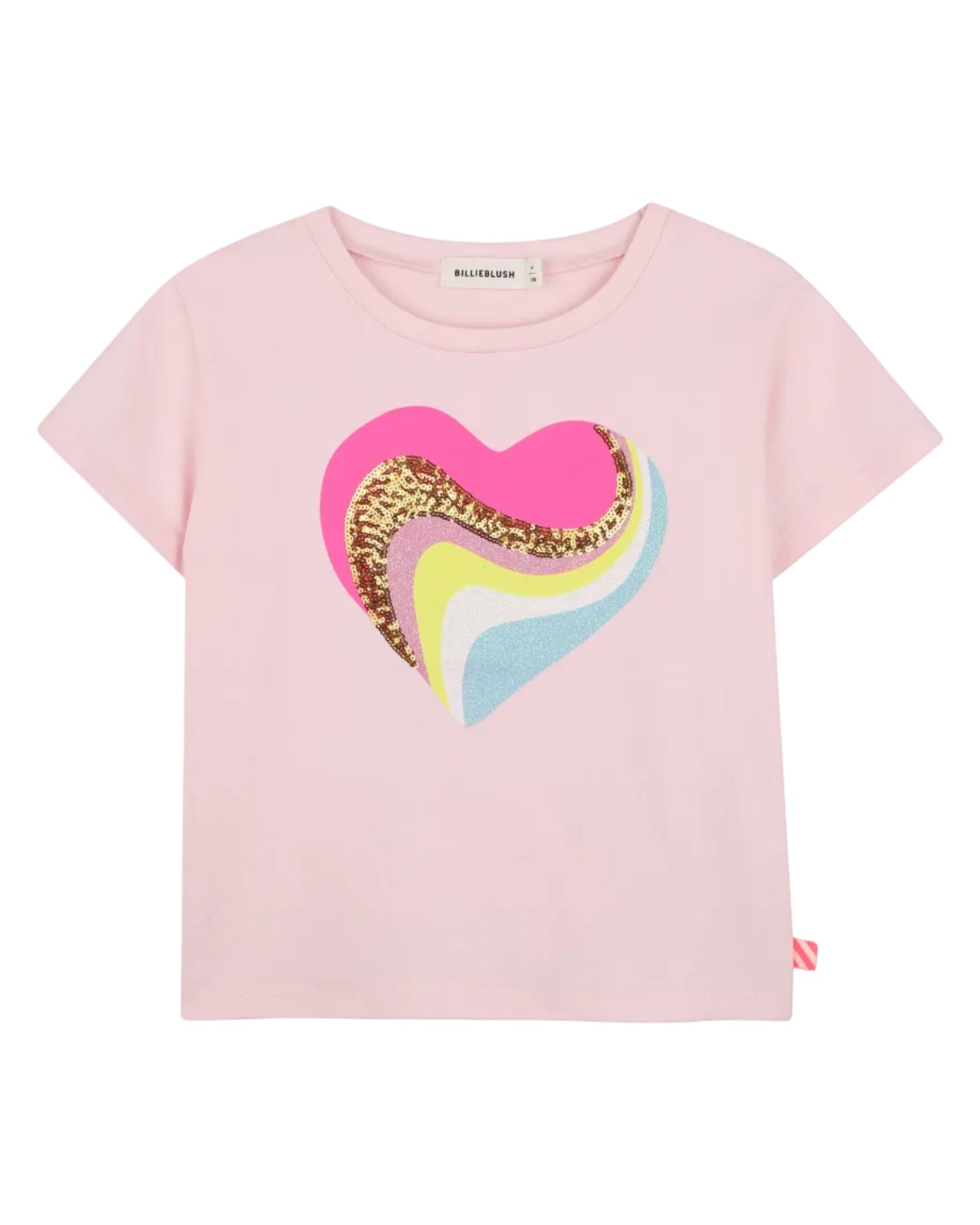 Billie Blush Girls Heart Graphic T-Shirt
