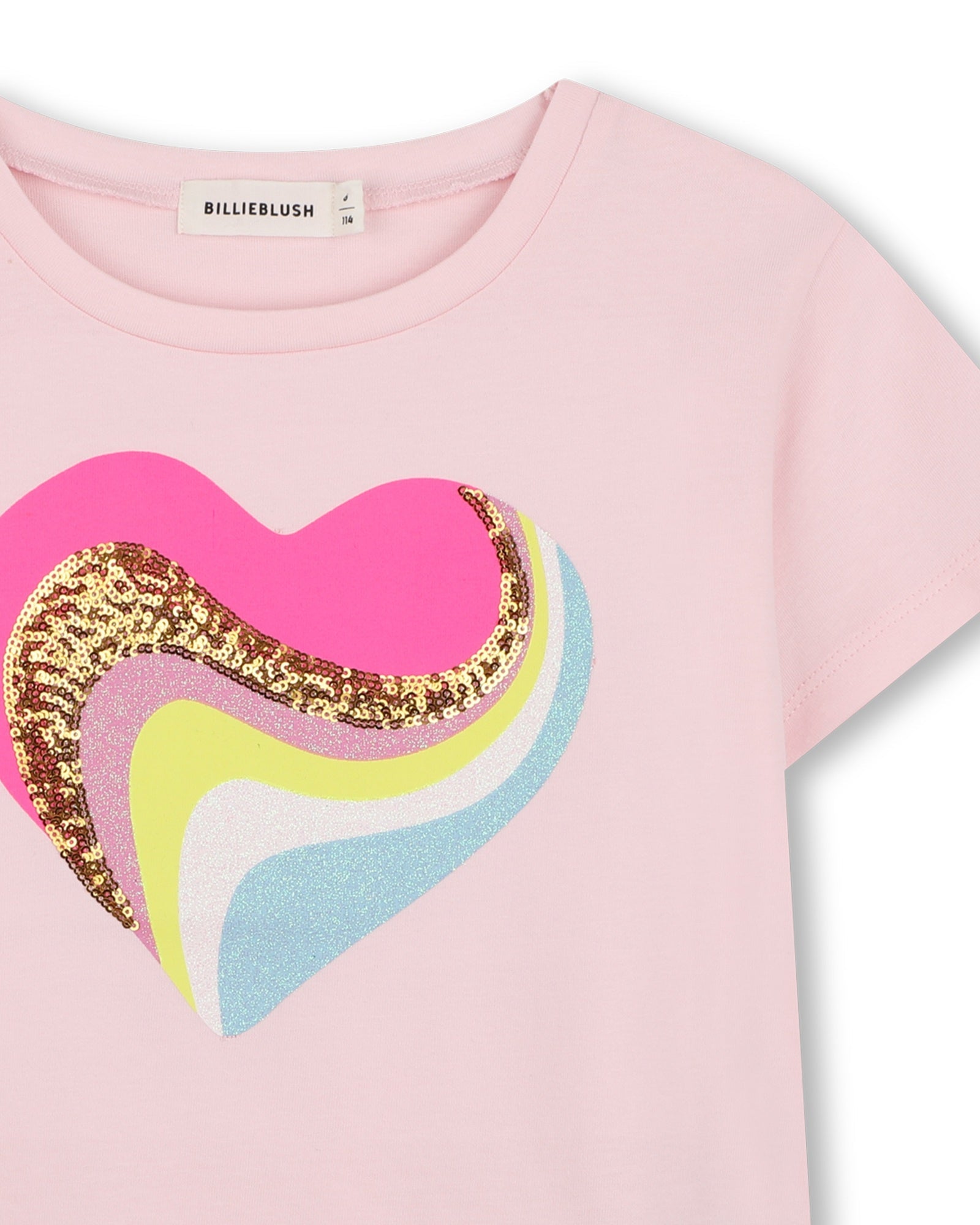 Billie Blush Girls Heart Graphic T-Shirt