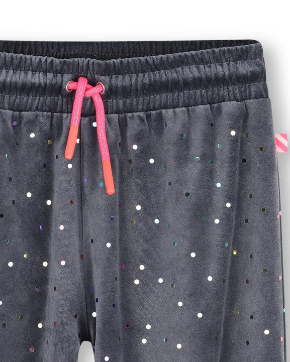 Billie Blush Girls Velvet Joggers