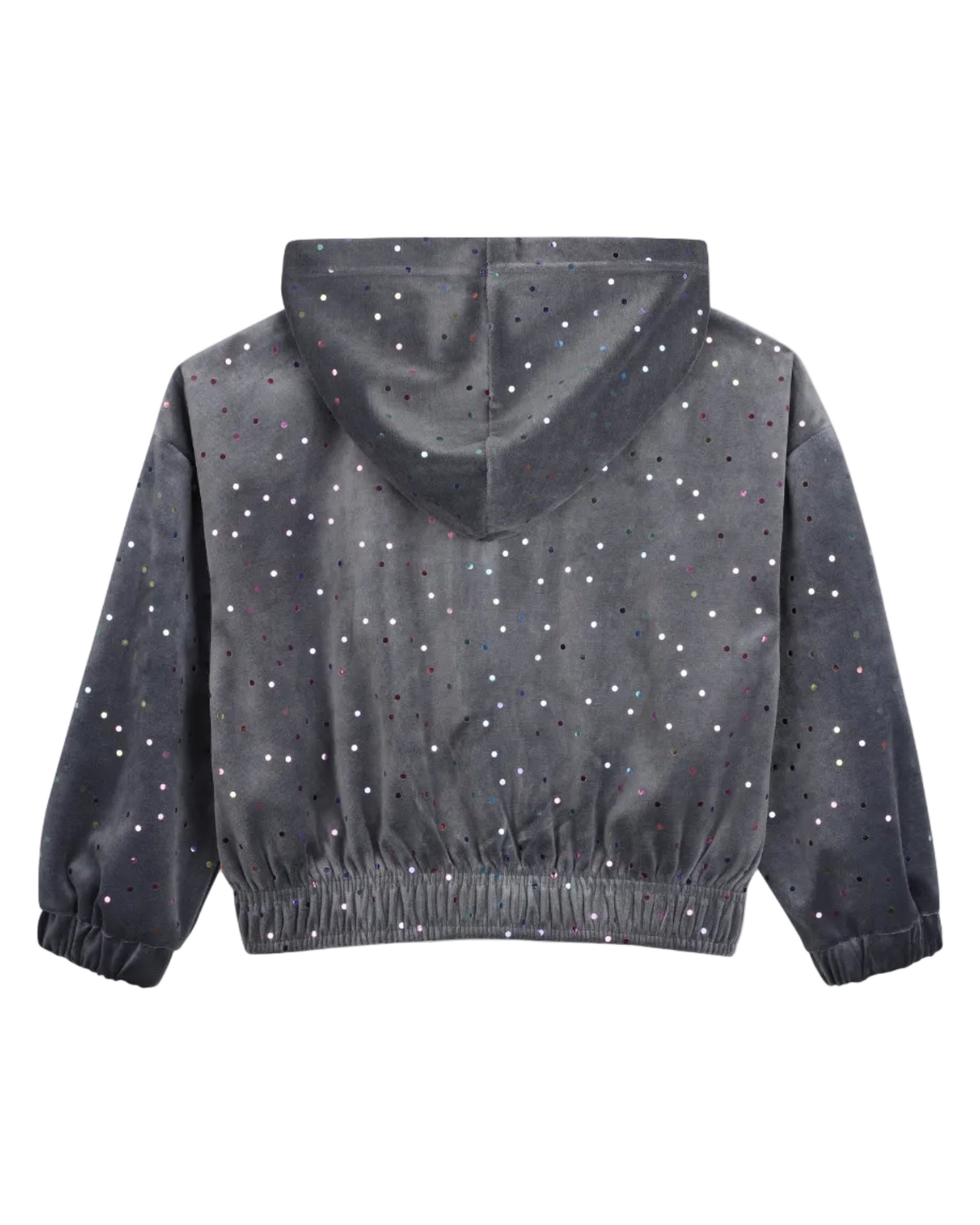 Billie Blush Girls Velvet Zip Up Hoodie