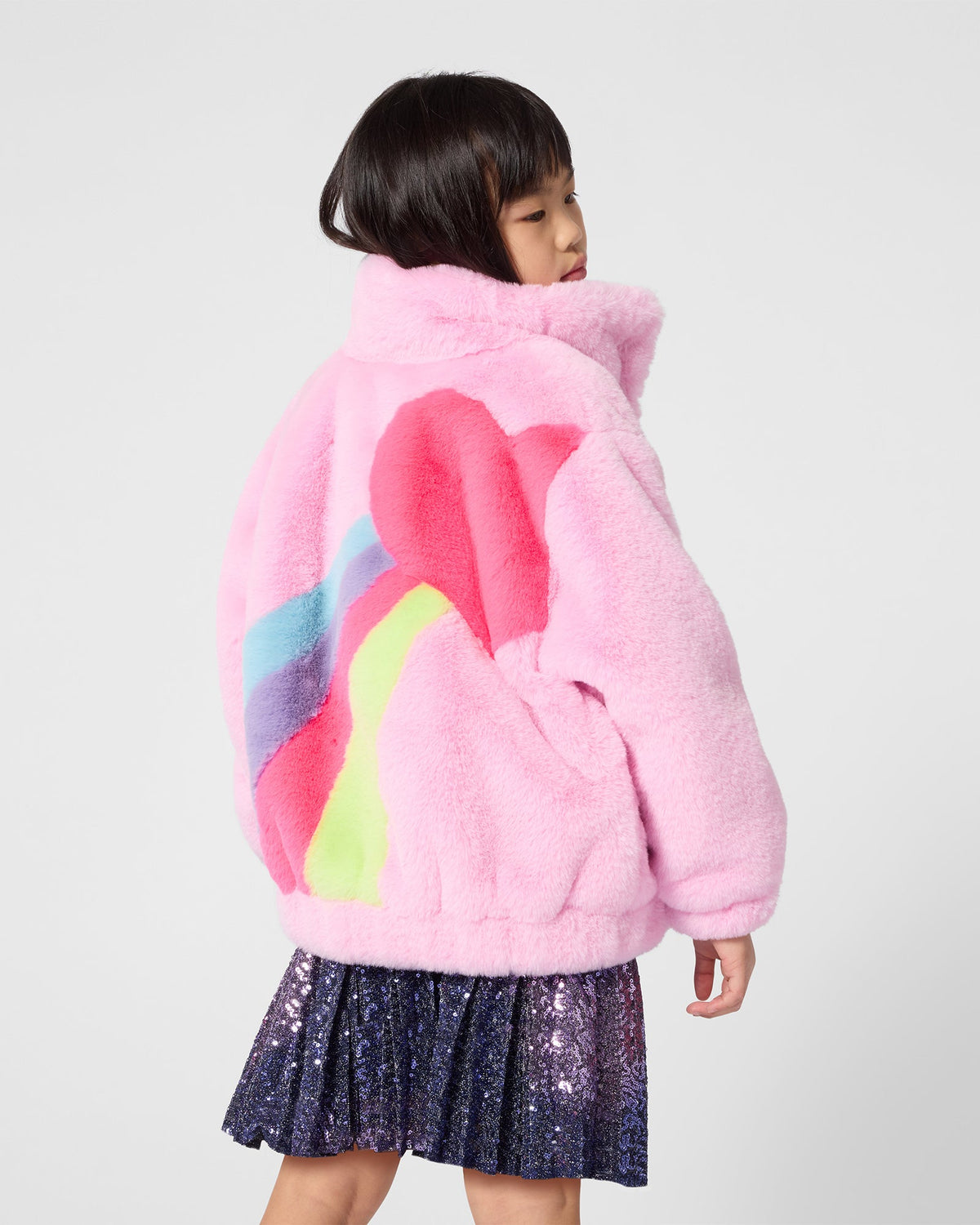 Billieblush Girls Faux Fur Coat