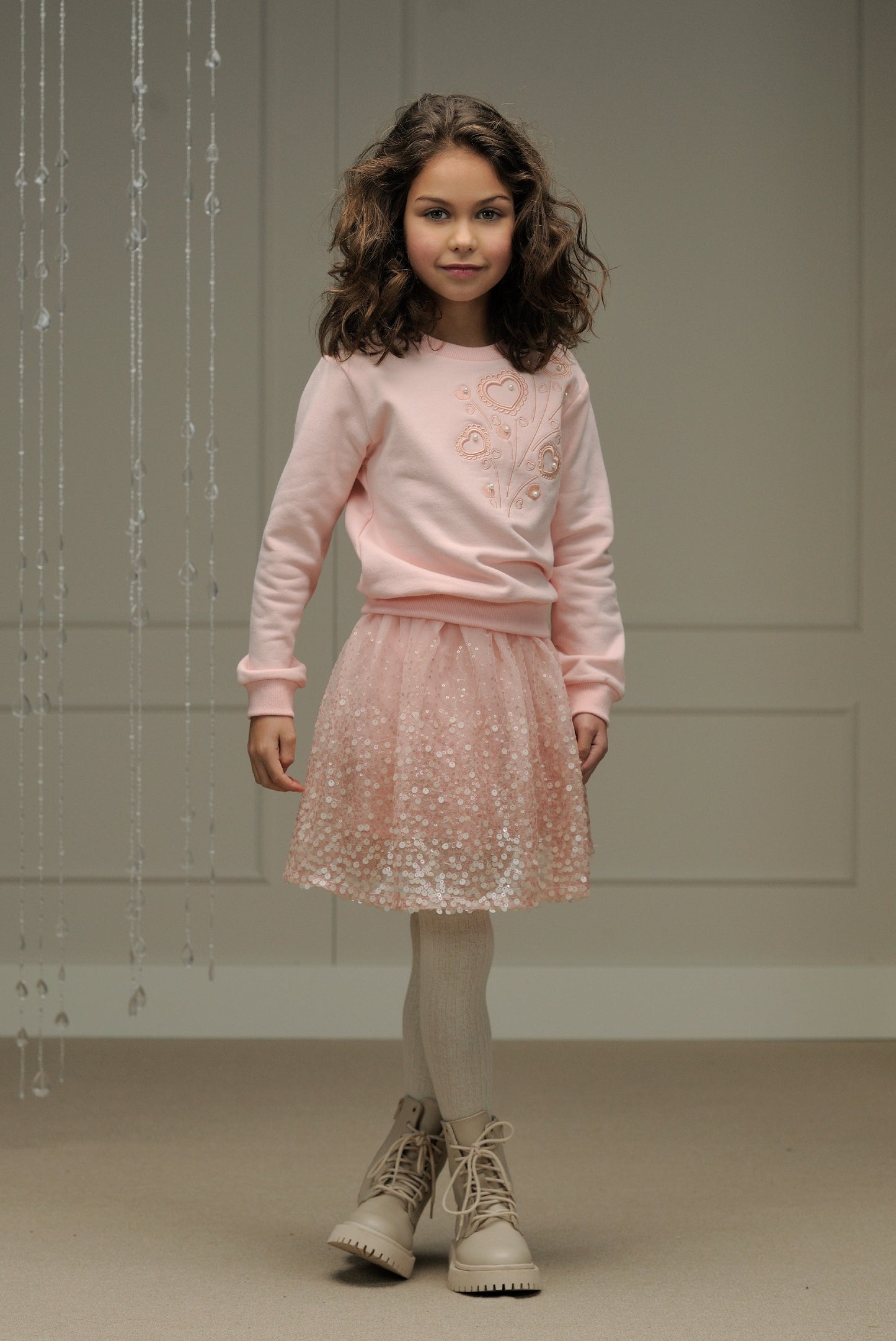 Girls Tulle Sequin Skirt