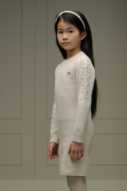 Girls Fine Cable Knit Dress