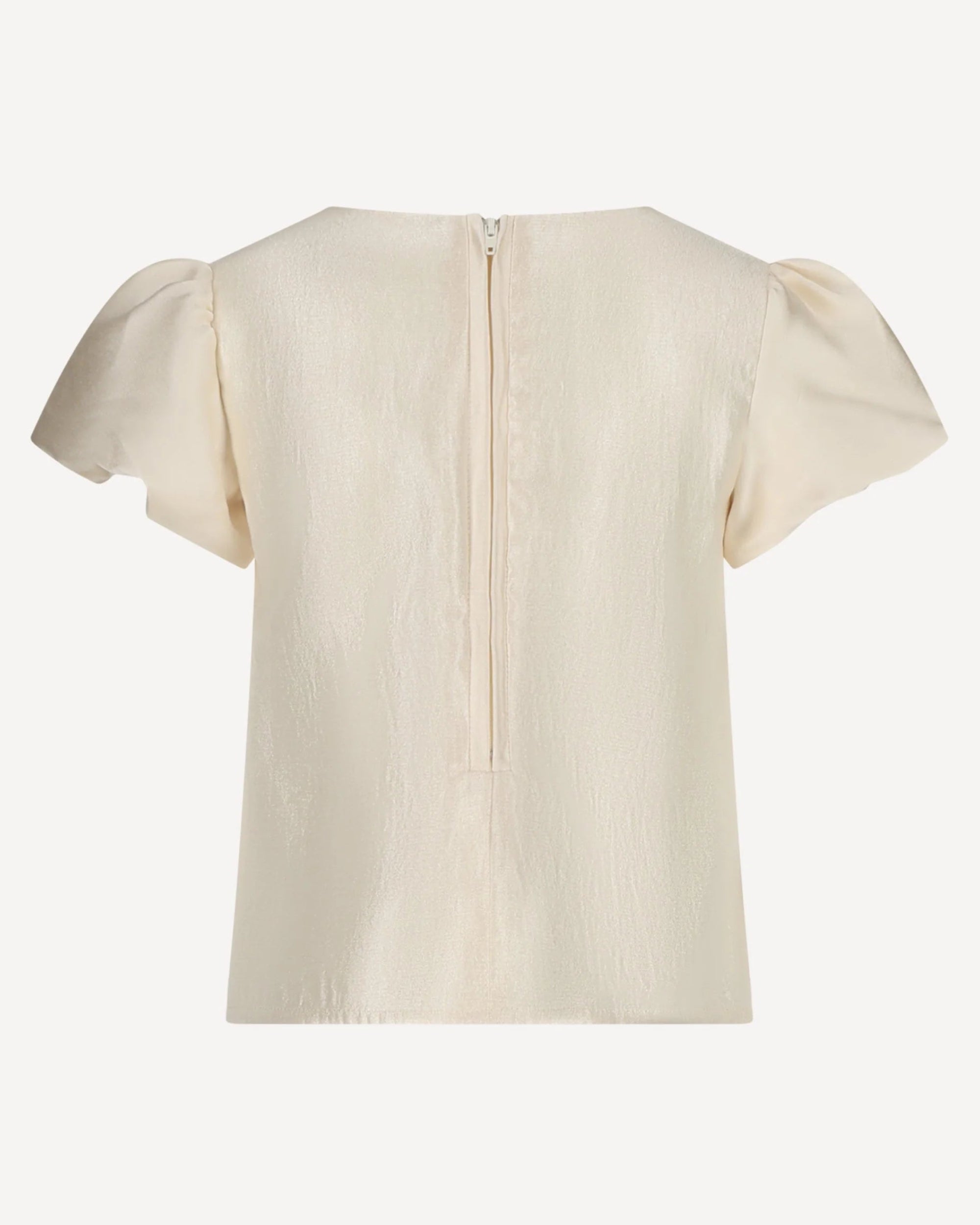 Beige blouse with short sleeves for girls by Le Chic