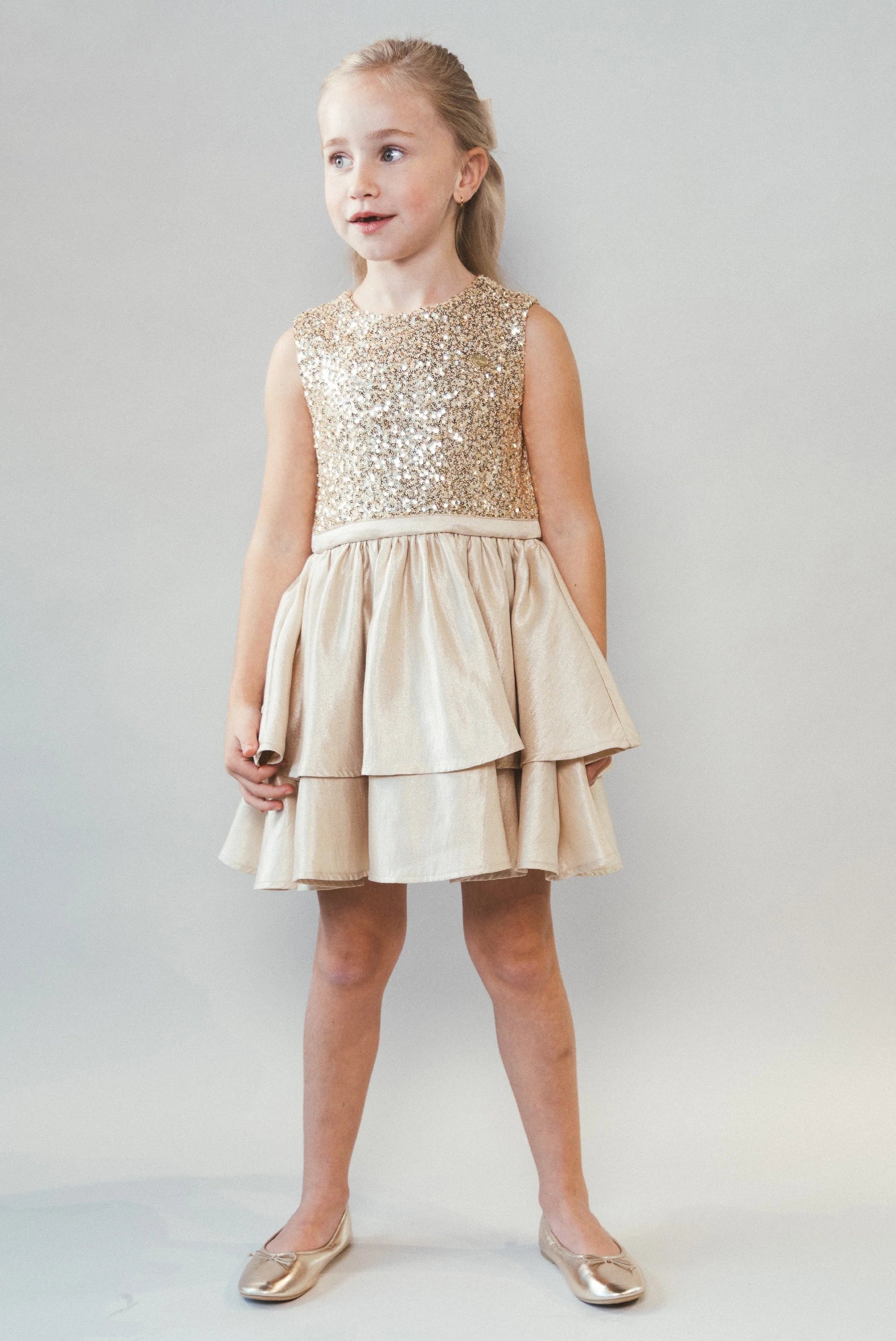 Le Chic Girls Tiered Dress_ C511-5840