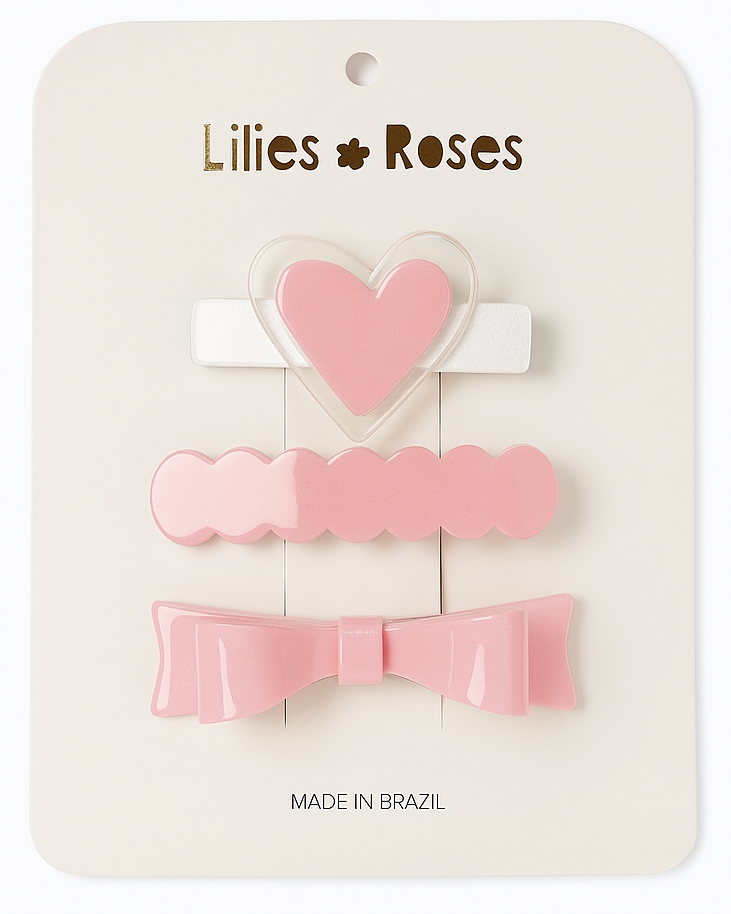 Lilies & Roses Bow tie Polka Dots Hair Clips AC036S-50N