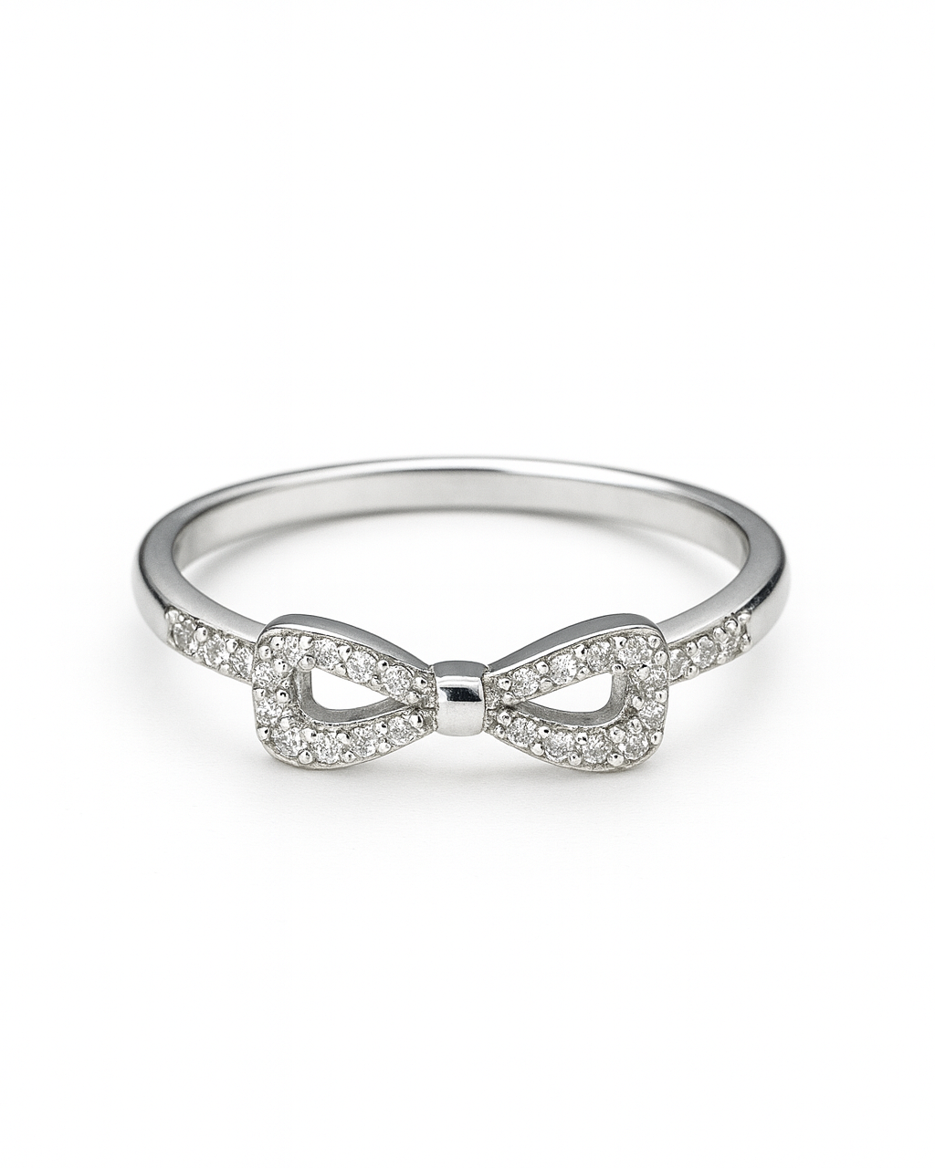 Evershine Silver Bow Ring_ 57209