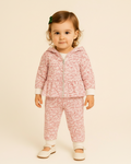 Ralph Lauren Baby Girls Floral Velour Full-Zip Hoodie & Pant Set