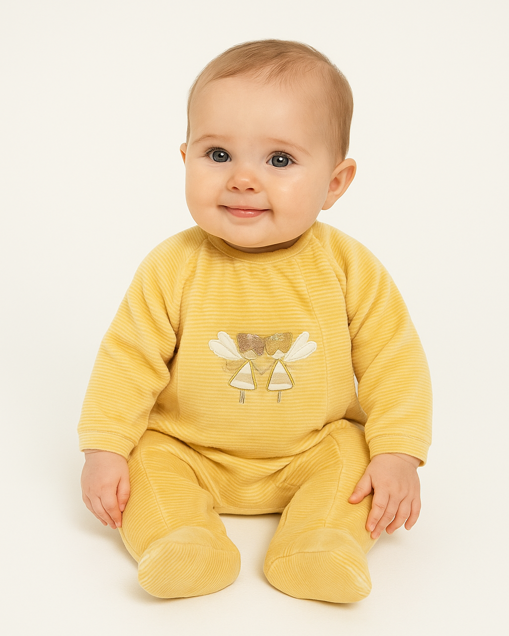 Mayoral Baby Girls Velour Onesie_ 2704