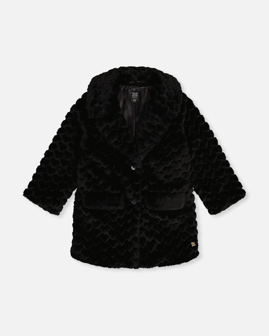 Deux Par Deux Girls Faux Fur Long Coat