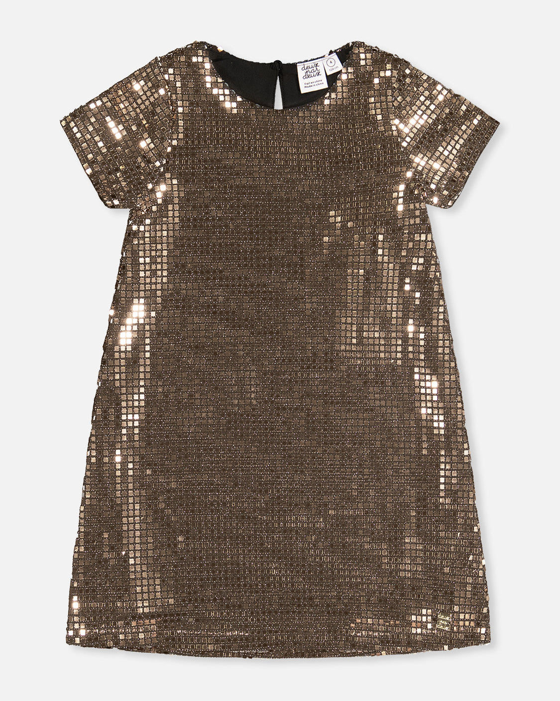 Deux Par Deux Girls Metallic Dress