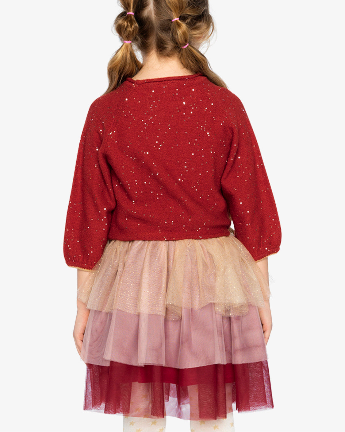 Deux Par Deux Girls Shimmering Tulle Skirt