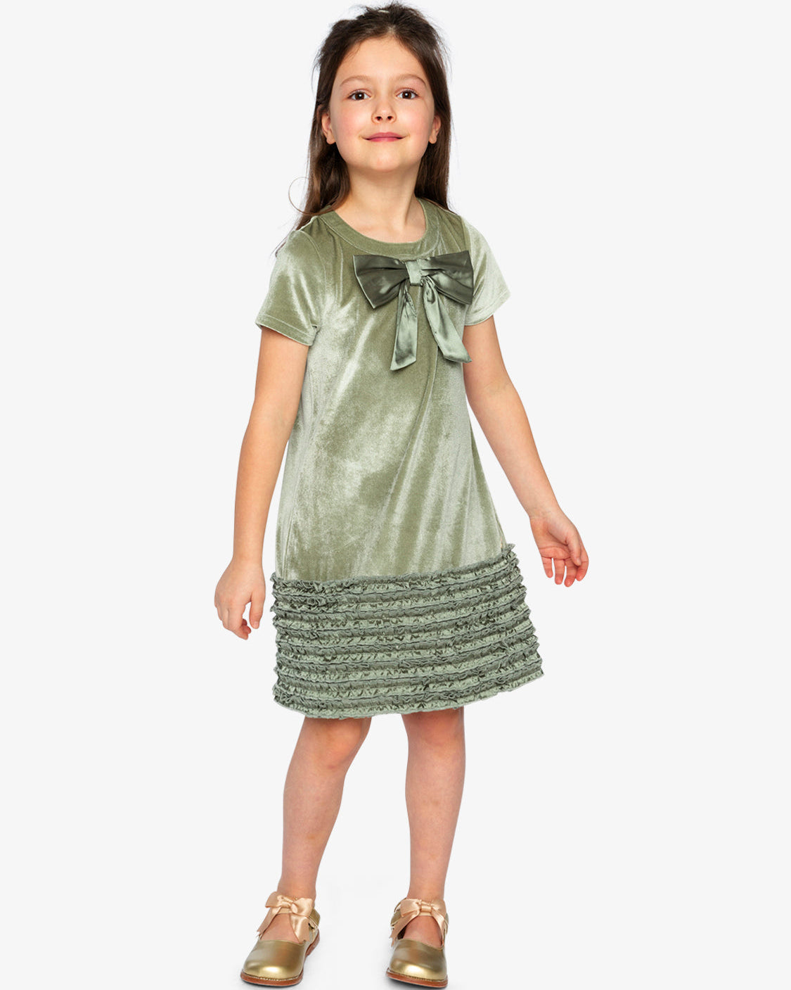Deux Par Deux Girls Trapeze Dress