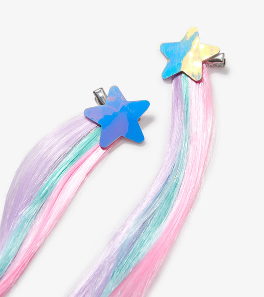 Hatley Shining Stars 2 Pack Faux Hair Extensions Clips