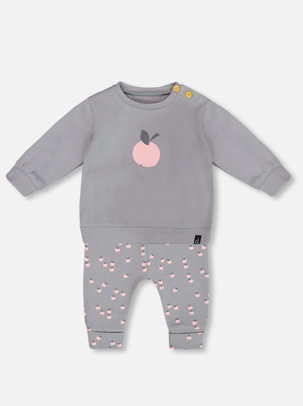 Baby Girl Peach Graphic Loungewear Set