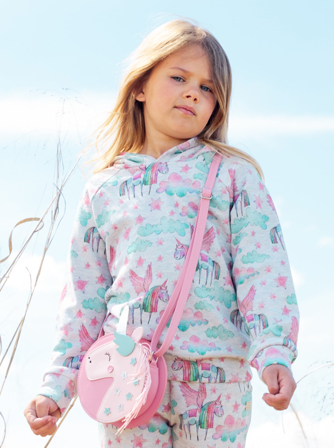 Girls Angel Unicorn Hoodie