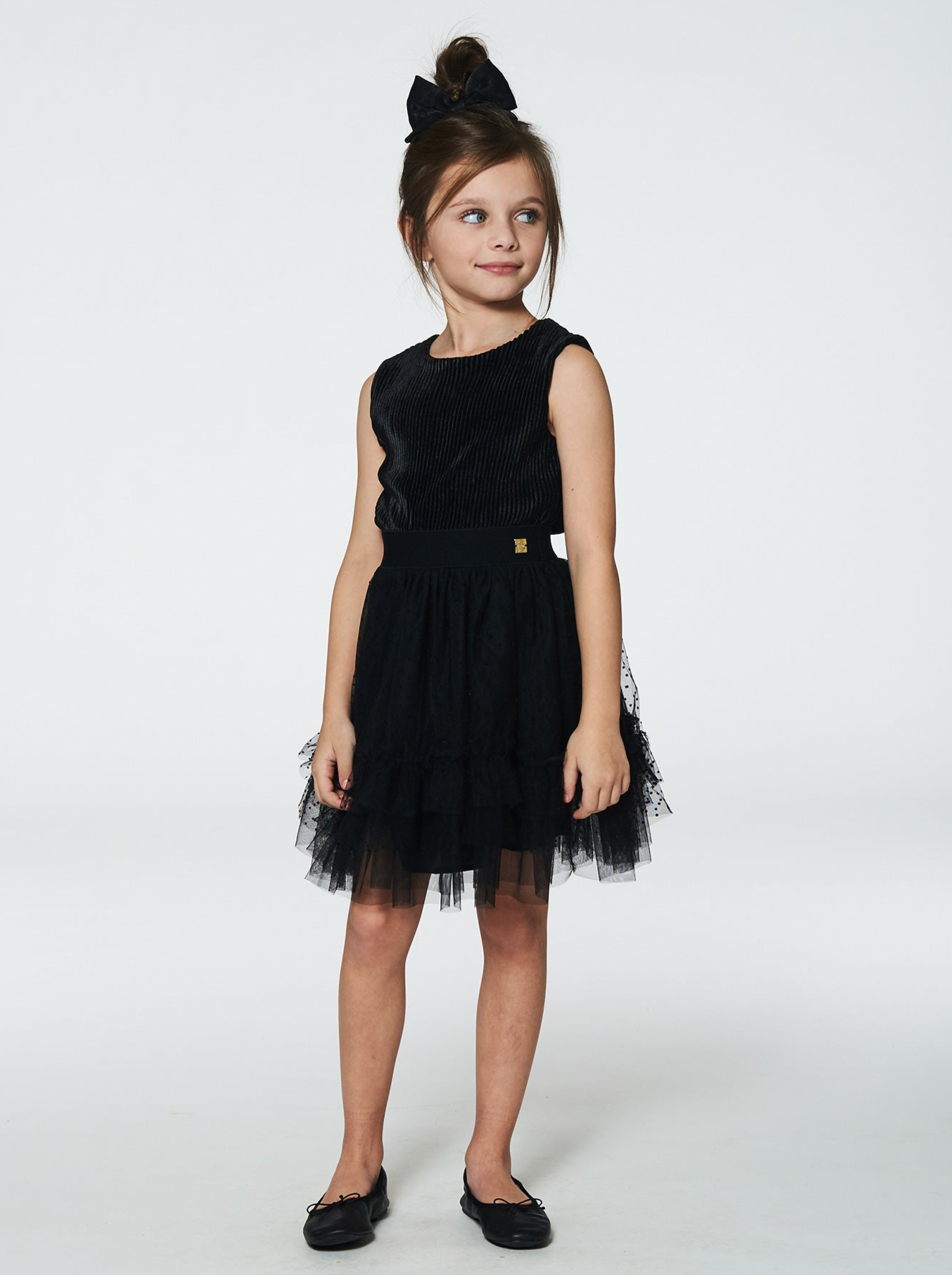 Deux Par Deux Girls Sleeveless Dress With Tulle Skirt NorthGirls