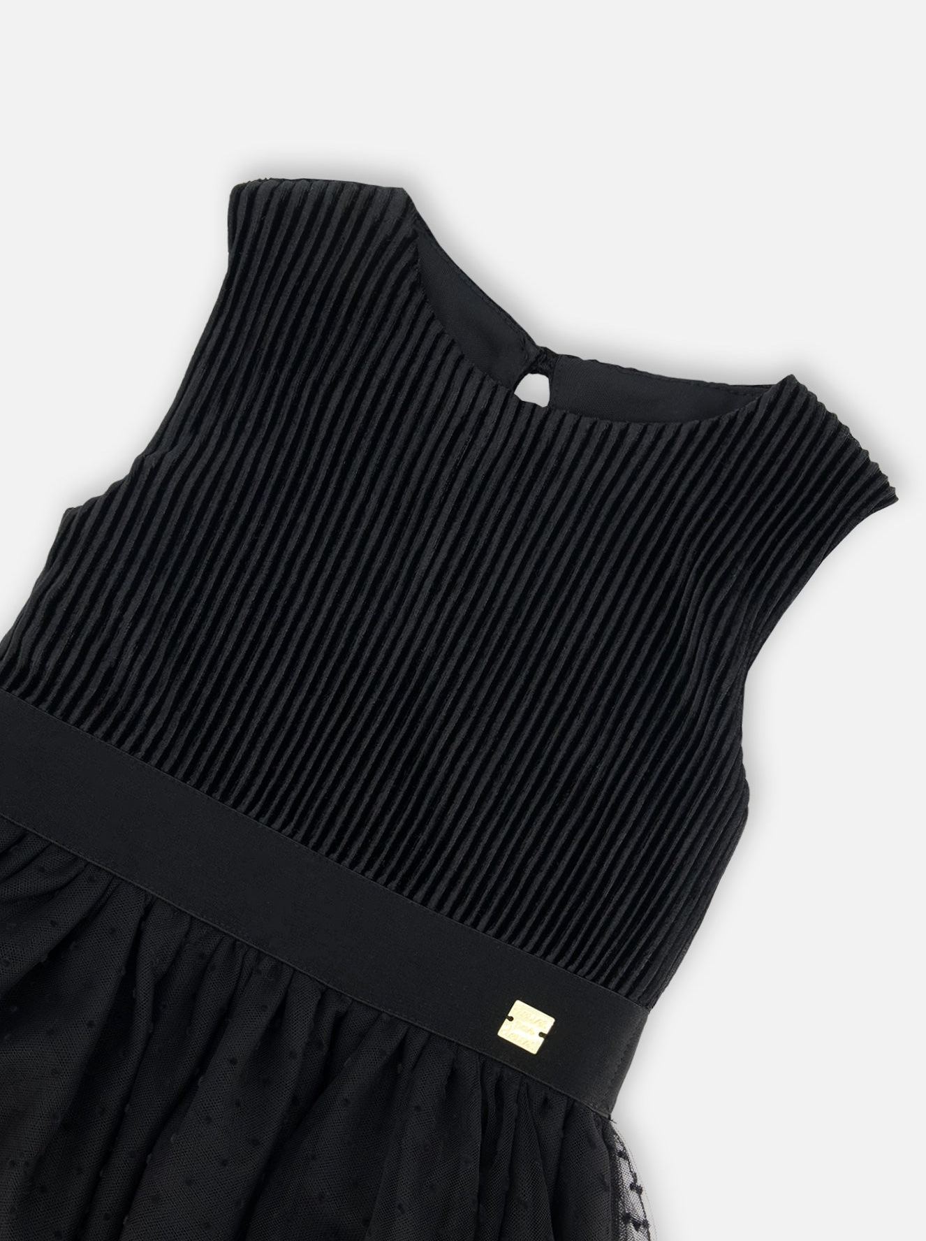 Girls sleeveless black dress clearance