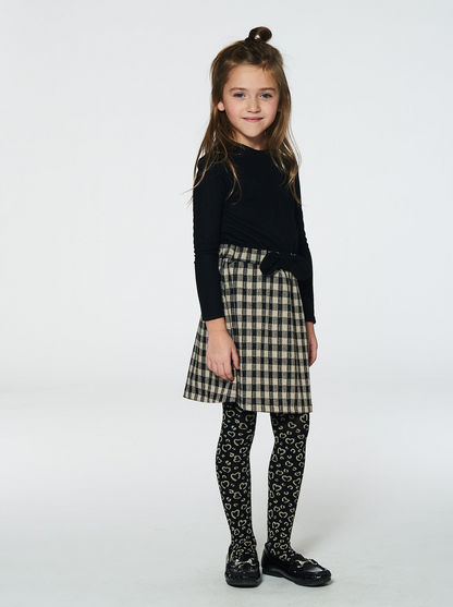 Girls Long Sleeve Plaid Dress