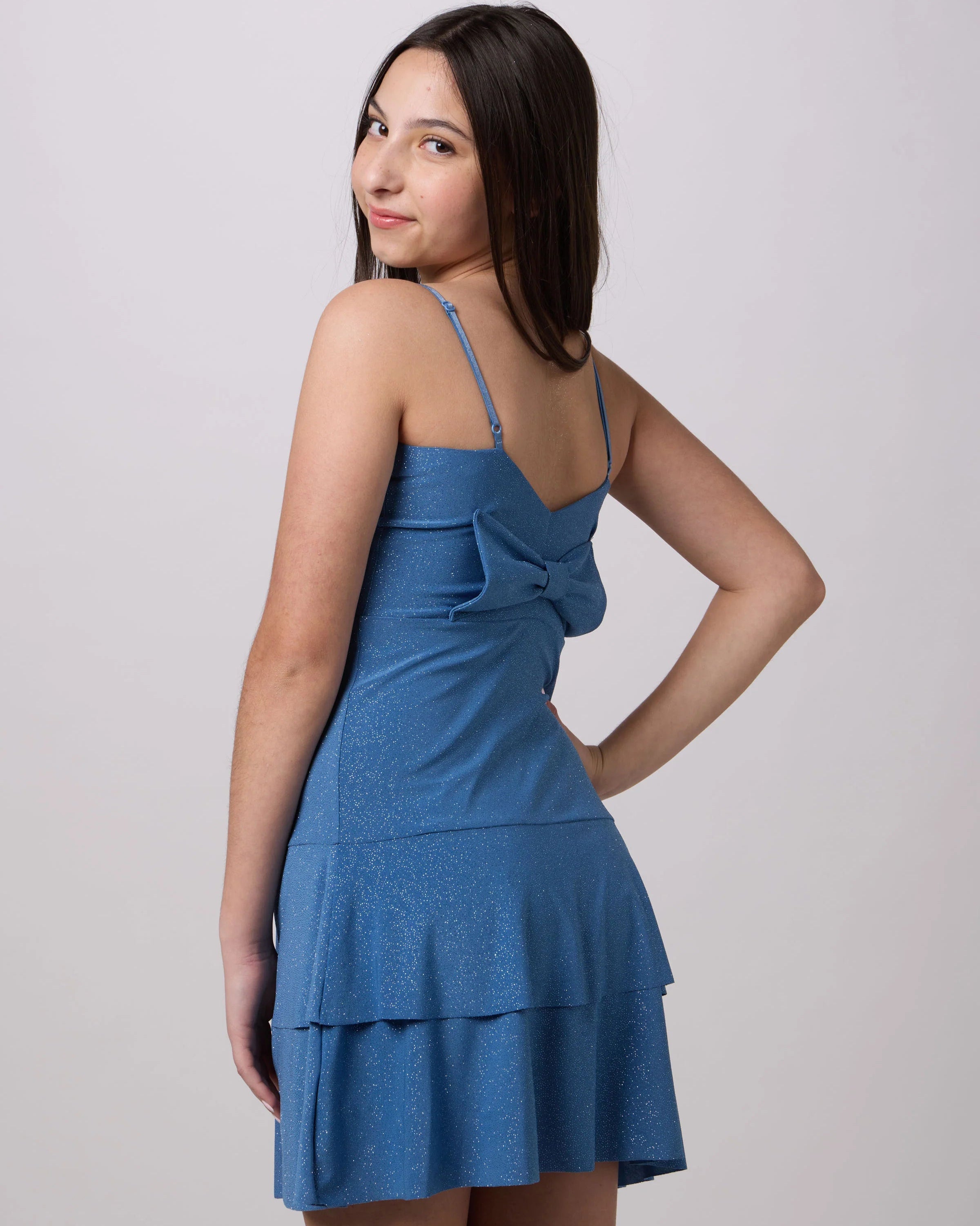 UDT Glitter Bow & Tier Dress _G5041I