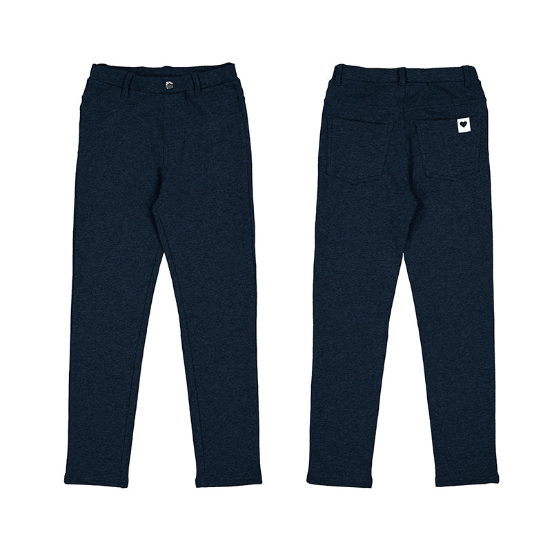 Mayoral Junior Navy Fleece Stretch Pants _7511-33