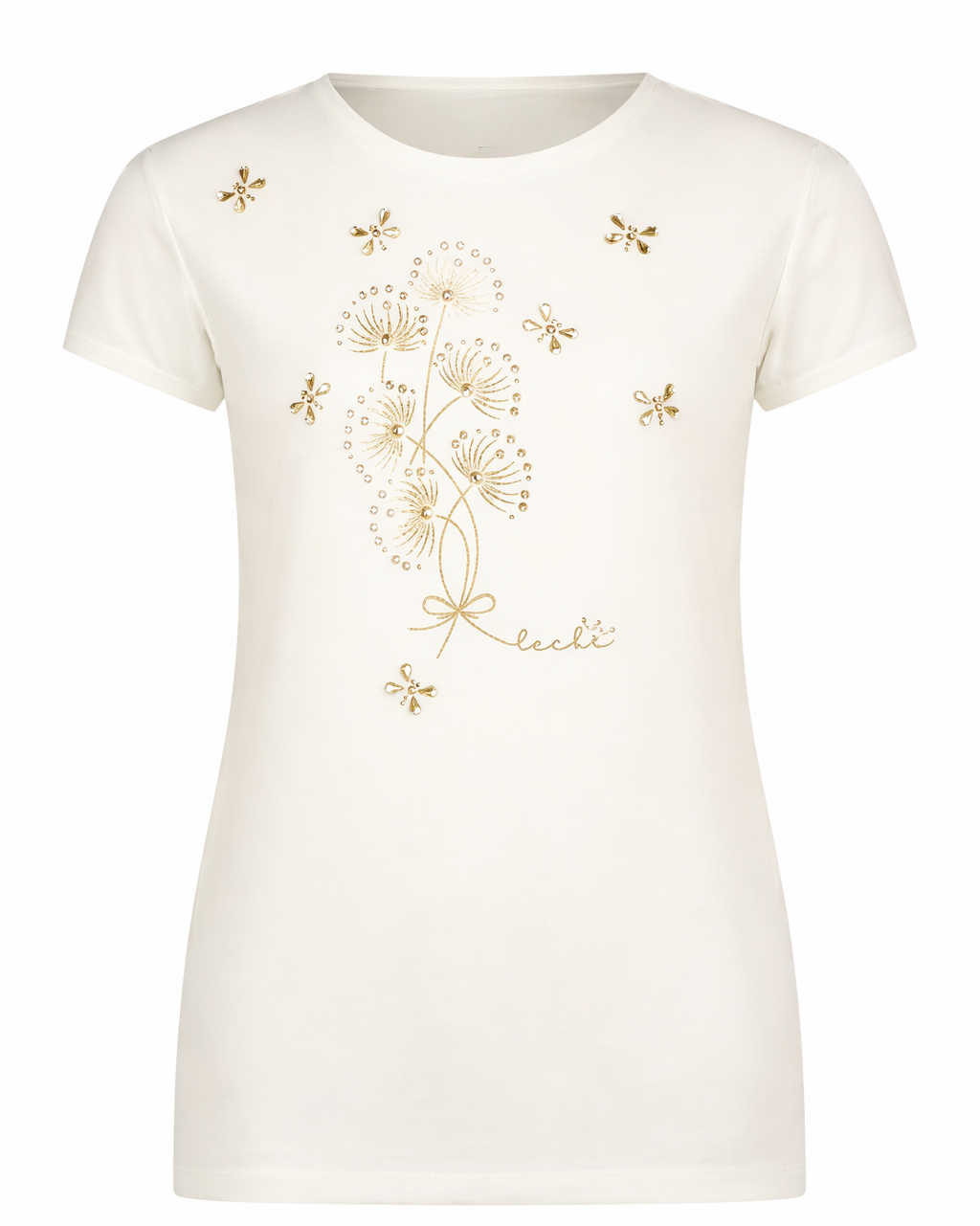 Le Chic Girls Nommy Foil & Stones T-Shirt_ C411-5412