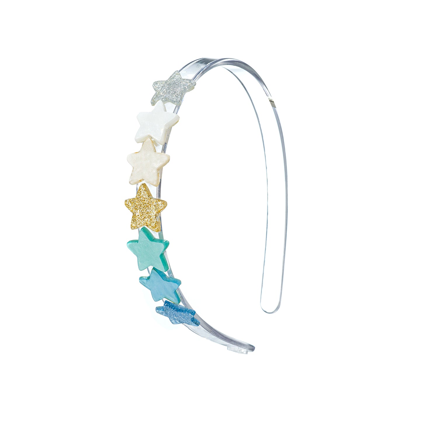 LR-Blue Mini Stars Pearlized Headband