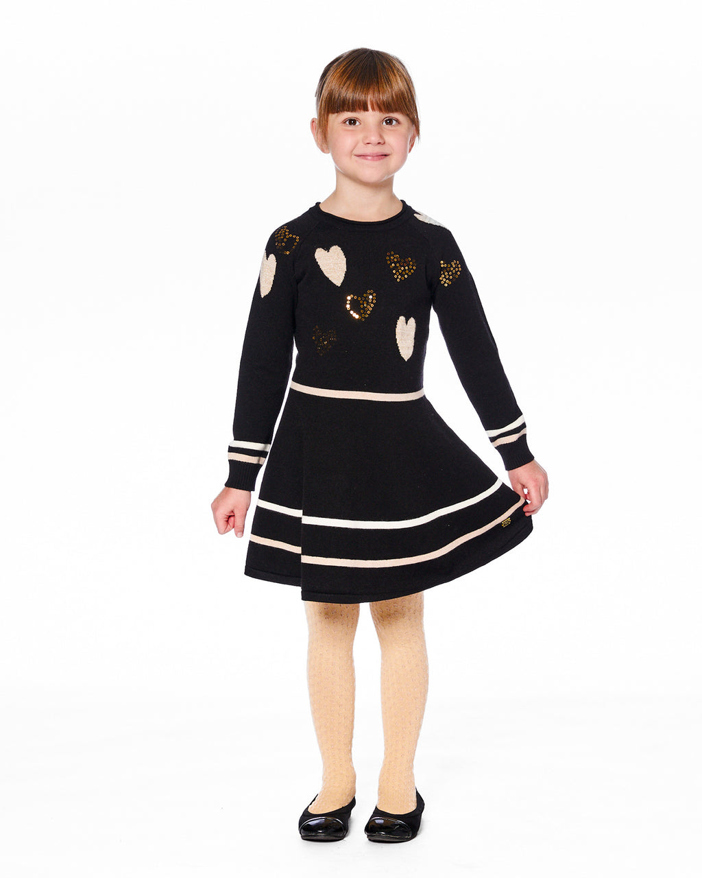 Deux Par Deux Girls Knit Dress_ H20OGT89