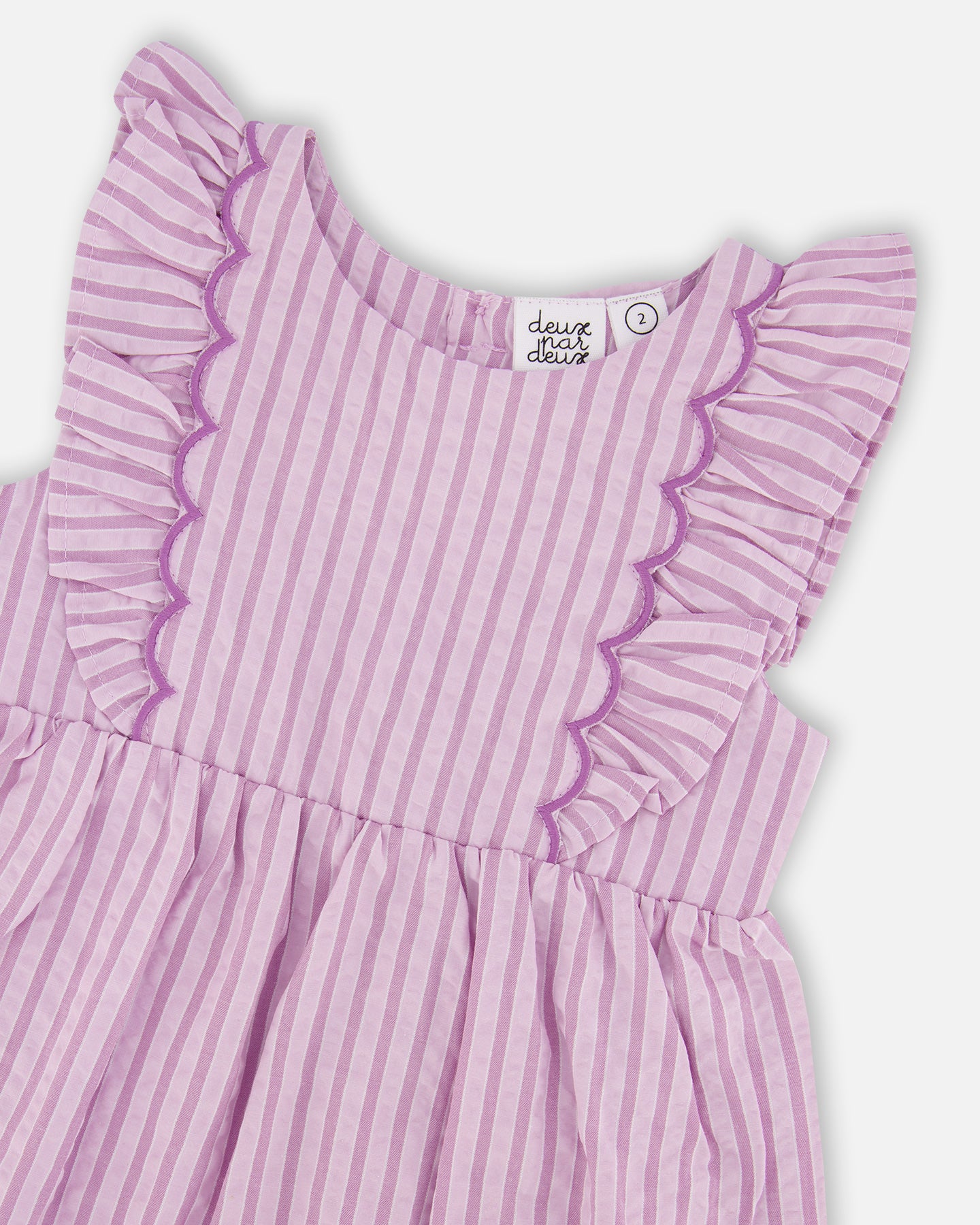 Deux Par Deux Girls Striped Dress_ H30E86