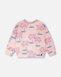 Deux Par Deux Girls Printed Terry Sweatshirt_ H30G30
