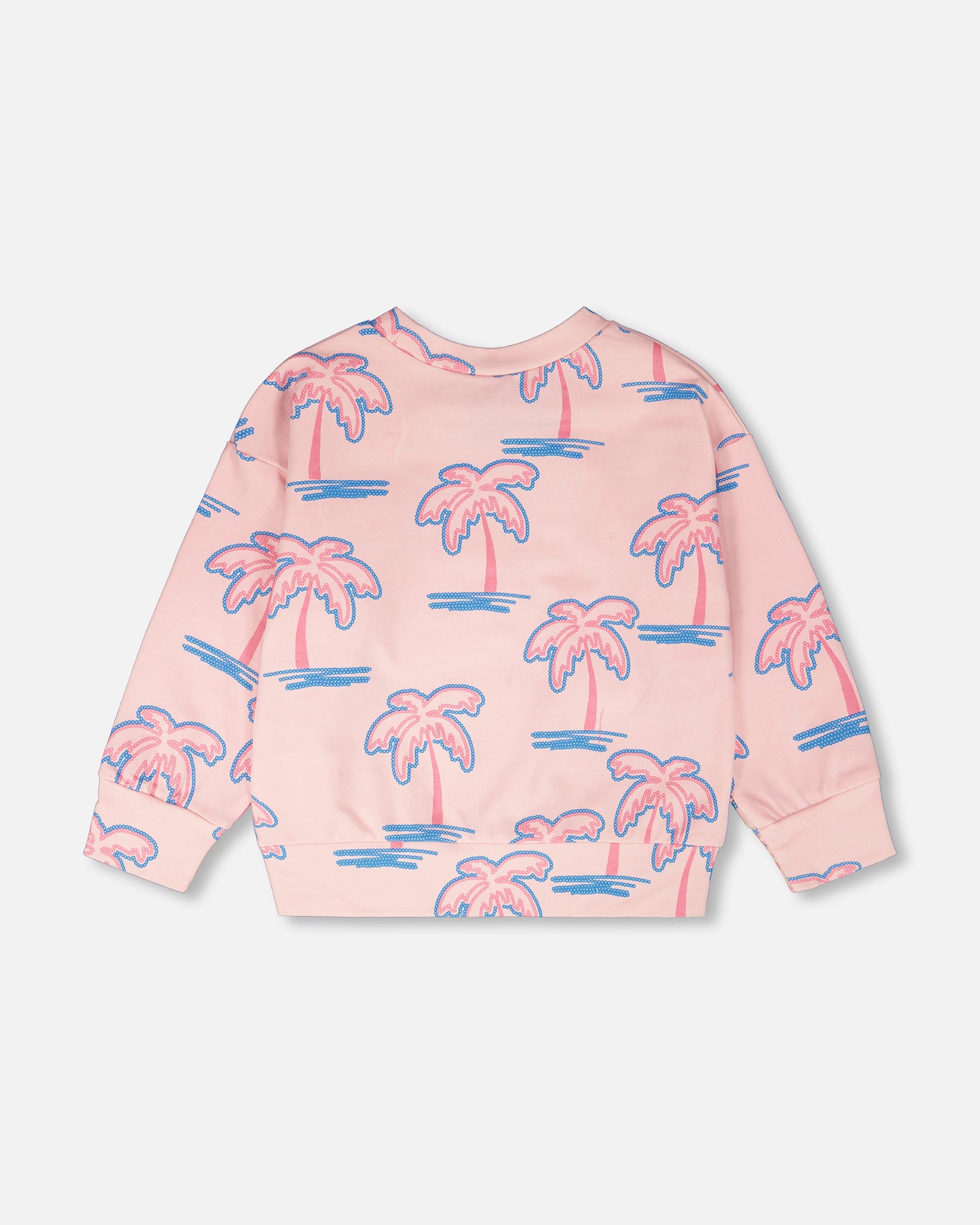 Deux Par Deux Girls Printed Terry Sweatshirt_ H30G30